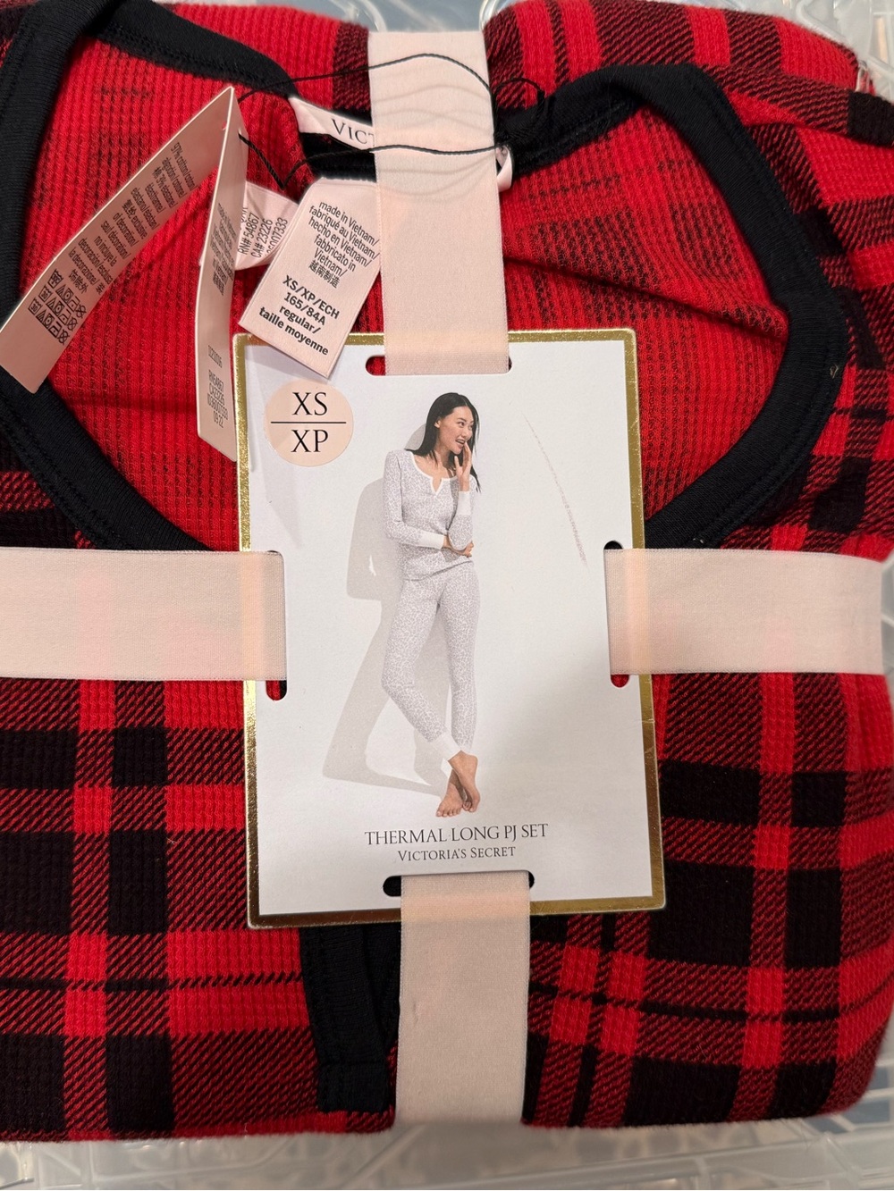 NWT XS flannel pajama set victorias secret